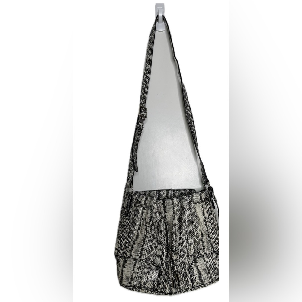 Nine West Reptile Print Drawstring Crossbody Buck… - image 2